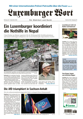 Cover of Luxemburger Wort