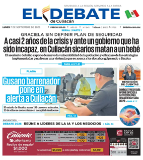 Cover of El Debate de Culiacan