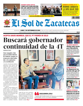 Cover of El Sol de Zacatecas