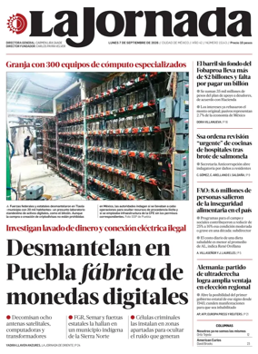 Cover of La Jornada
