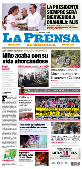 Cover of La Prensa de Coahuila
