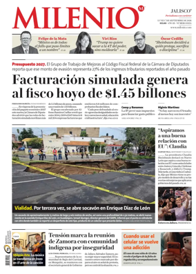 Cover of Milenio Jalisco