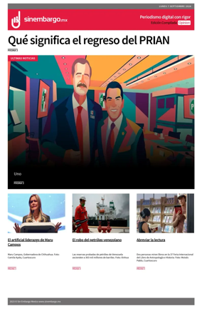 Cover of Sin Embargo Opinion