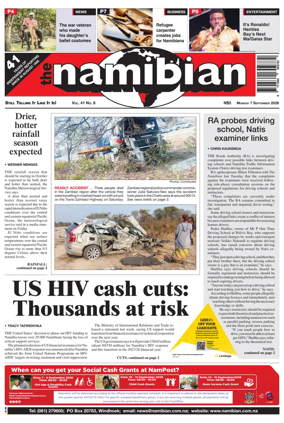 Cover of The Namibian