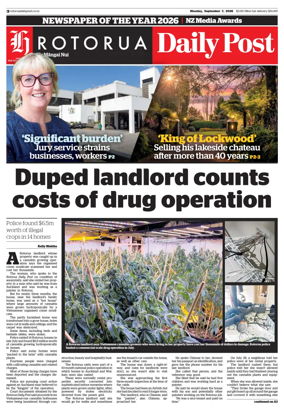 Cover of Rotorua Daily Post