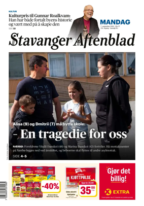 Cover of Stavanger Aftenblad