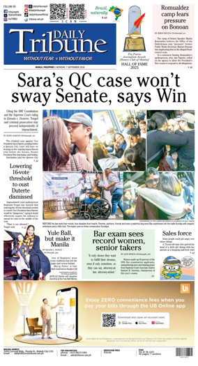 Cover of Daily Tribune (Philippines)