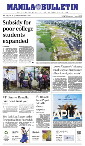Cover of Manila Bulletin