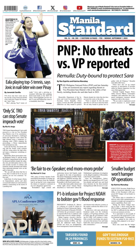 Cover of Manila Standard