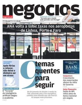 Cover of Jornal de Negocios