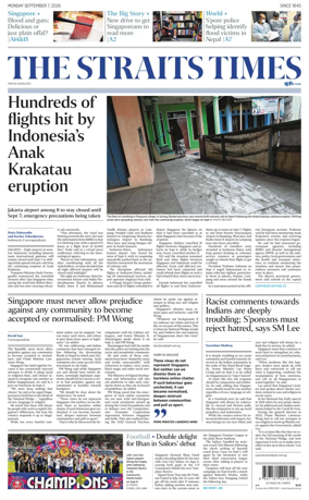 Cover of The Straits Times