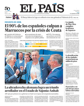 Cover of El Pais Madrid
