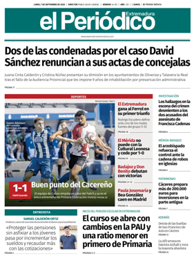 Cover of El Periodico Extremadura