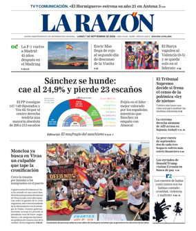 Cover of La Razon (Cataluna)
