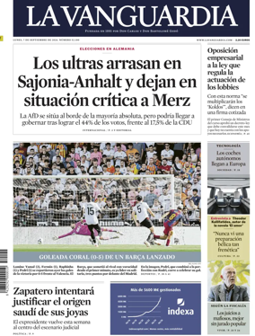 Cover of La Vanguardia (1st Edition)