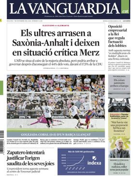 Cover of La Vanguardia (Catalonia - 1st edition)