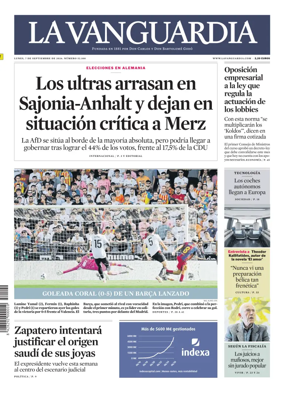 Cover of La Vanguardia