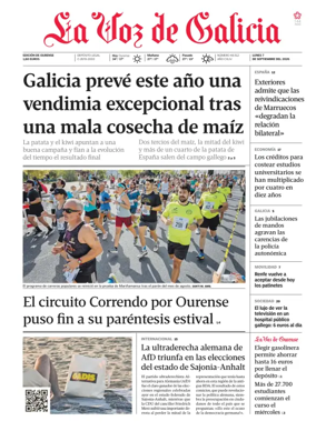 Cover of La Voz de Galicia (Ourense)