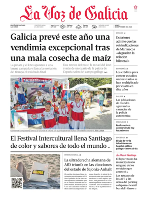 Cover of La Voz de Galicia (Santiago)