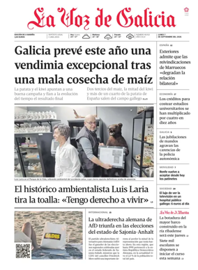 Cover of La Voz de Galicia (Viveiro)