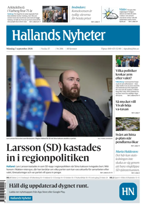 Cover of Hallands Nyheter