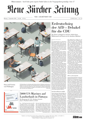Cover of Neue Zurcher Zeitung