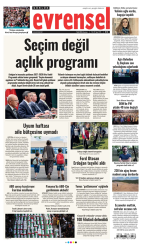 Cover of Evrensel Gazetesi