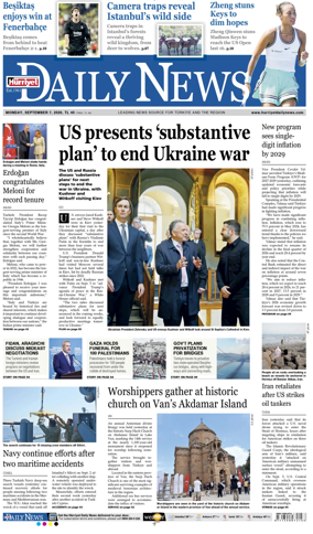 Cover of Hurriyet Daily News & Economic Review