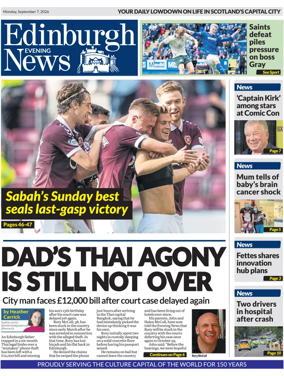 Cover of Edinburgh Evening News