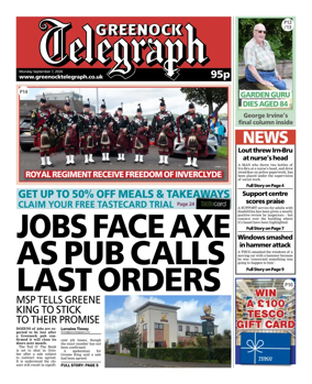 Cover of Greenock Telegraph
