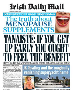 Cover of Irish Daily Mail