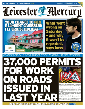 Cover of Leicester Mercury