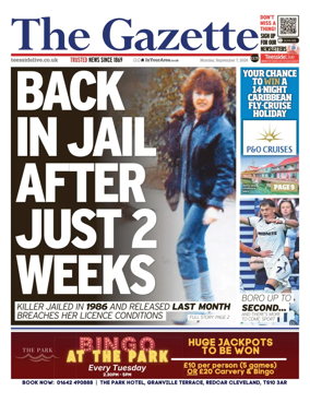 Cover of Teesside Evening Gazette