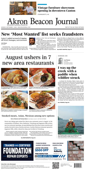 Cover of Akron Beacon Journal