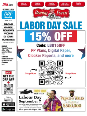 Cover of Daily Racing Form National Digital Edition