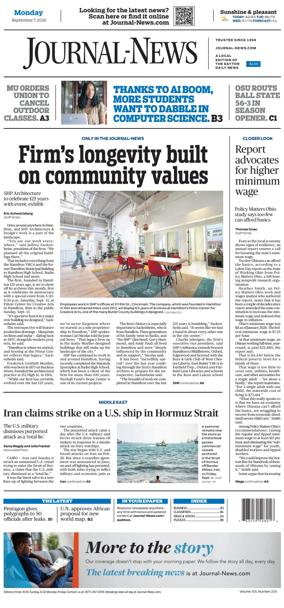 Cover of Hamilton Journal News