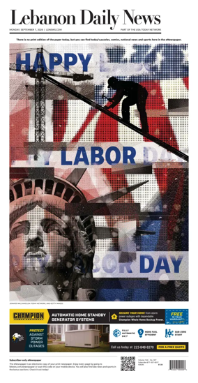 Cover of Lebanon Daily News