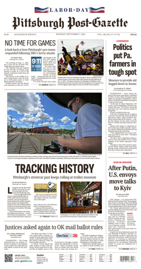 Cover of Pittsburgh Post-Gazette