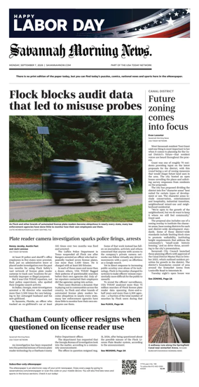 Cover of Savannah Morning News