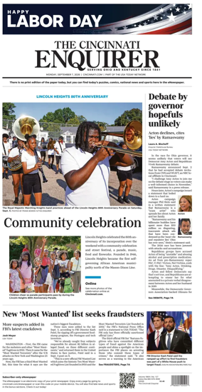 Cover of The Cincinnati Enquirer