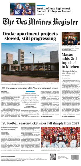 Cover of The Des Moines Register