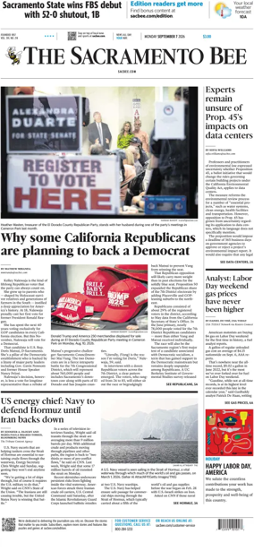 Cover of The Sacramento Bee