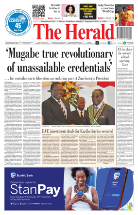 Cover of The Herald (Zimbabwe)