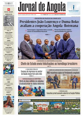 Cover of Jornal de Angola