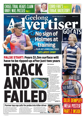 Cover of Geelong Advertiser