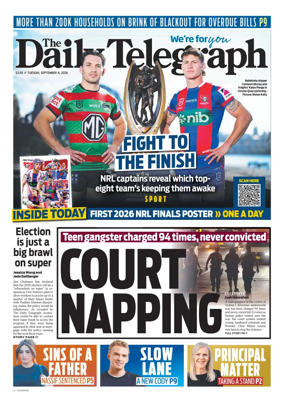 Cover of The Daily Telegraph (Sydney)