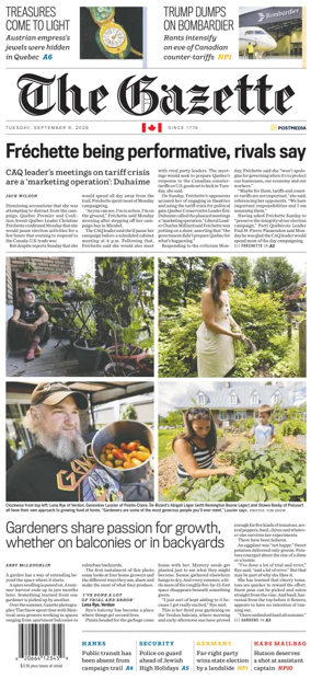 Cover of Montreal Gazette