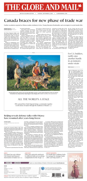 Cover of The Globe and Mail (BC Edition)