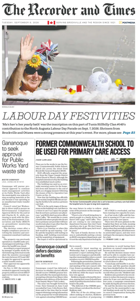 Cover of The Recorder & Times (Brockville)