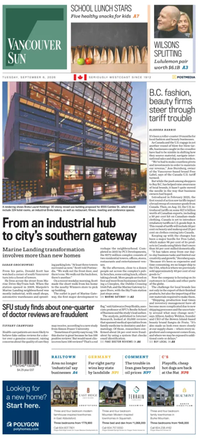 Cover of Vancouver Sun